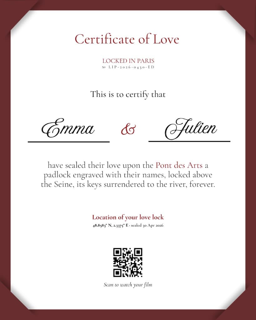 The Certificate of Love